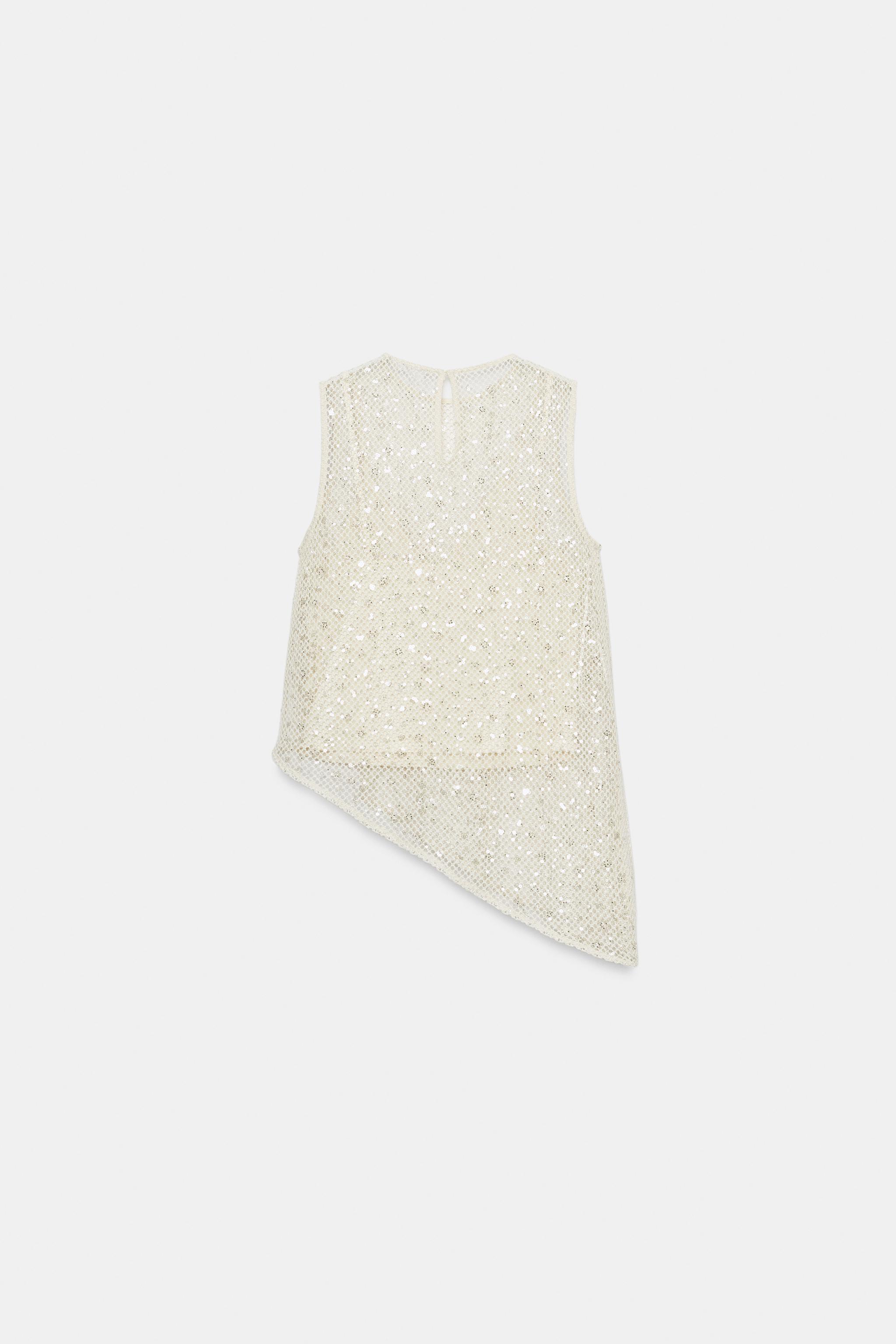 TOP RÉSILLE À PAILLETTES